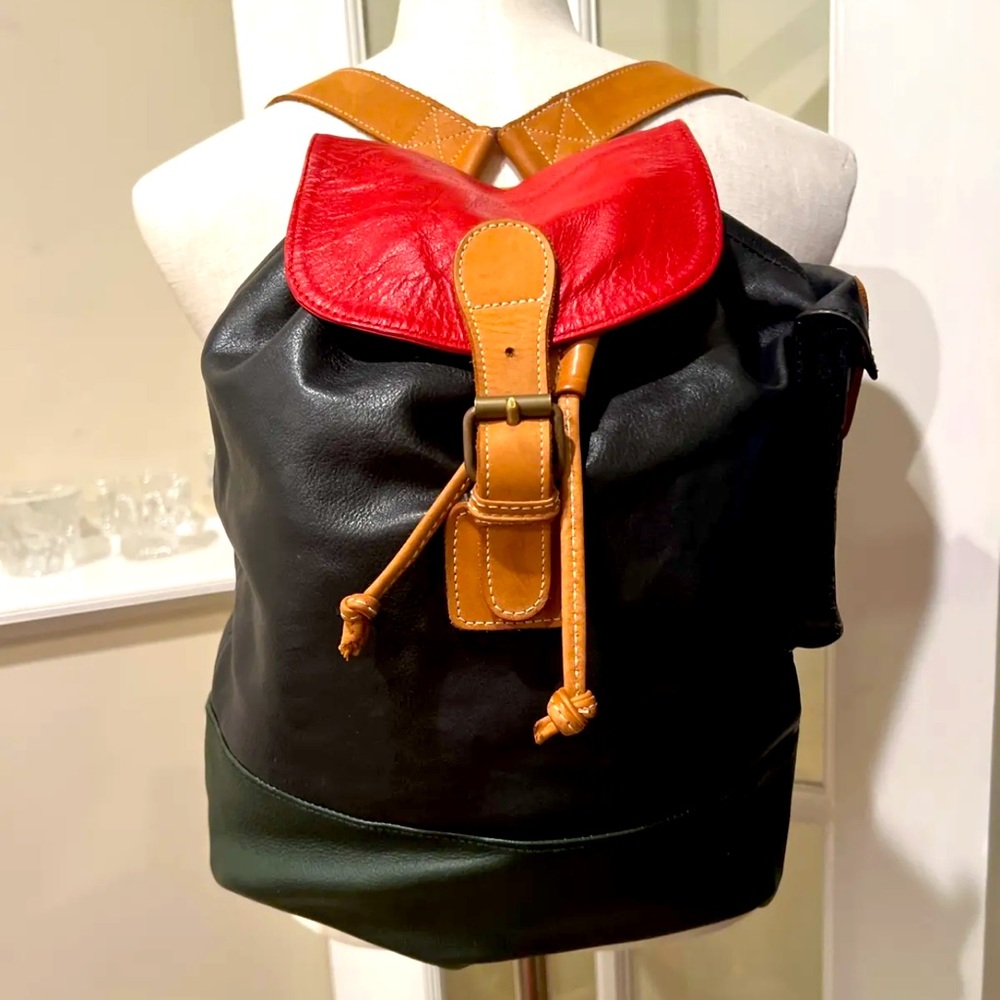 Vegan Leather Boho Multicolor Backpack